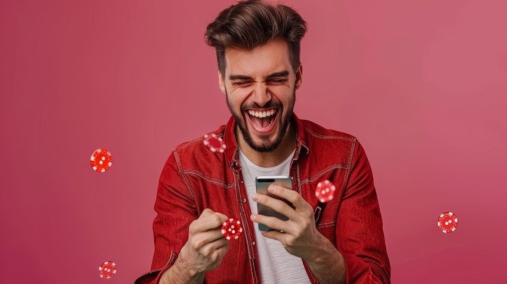 Suasana permainan kasino live dealer dengan pemain antusias yang bertaruh online